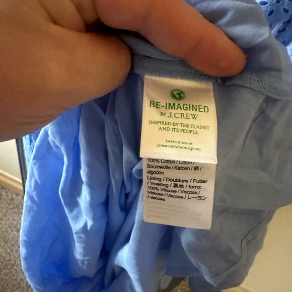 Eyelet Blue Midi Dress - Picture 5 of 6